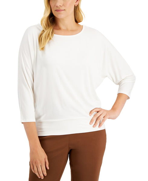 JM Collection Banded Hem Top